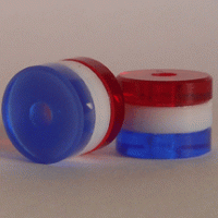 202 - 1/2" Lucites™ Red/White/Blue (Package of 10)