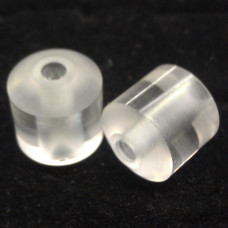 205 - Clear Cylinder with bevel - Clear Center  (Package of 10)