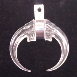 712 - Clear / Stainless - Claw Medallion (Package of 5)