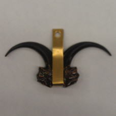 707 - Black / Brass - Claw Medallion (Package of 5)