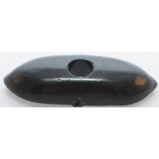 111 - Black Canoe Shaped Bead (Package of 25)