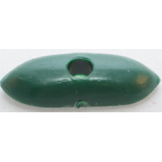 111 - Green Dark Canoe Shaped Bead (Package of 25)
